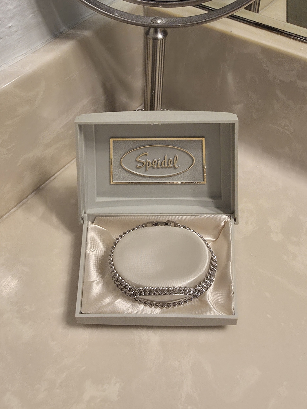 Speidel Silver Chain ID Bracelet